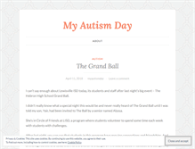 Tablet Screenshot of myautismday.wordpress.com