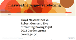 Desktop Screenshot of mayweathervsguerreroboxing.wordpress.com