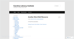 Desktop Screenshot of carolinaliteracyinstitute.wordpress.com