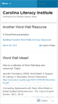 Mobile Screenshot of carolinaliteracyinstitute.wordpress.com