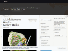 Tablet Screenshot of gamehaiku.wordpress.com