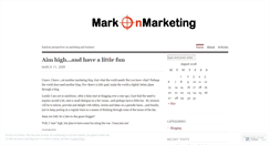 Desktop Screenshot of markonmarketing.wordpress.com