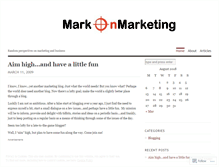 Tablet Screenshot of markonmarketing.wordpress.com