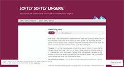 Desktop Screenshot of lingeriesoftlysoftly.wordpress.com