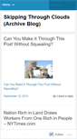 Mobile Screenshot of cloudskipping.wordpress.com