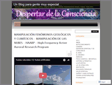 Tablet Screenshot of despertardelaconsciencia.wordpress.com