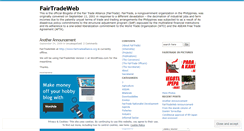 Desktop Screenshot of fairtradeweb.wordpress.com