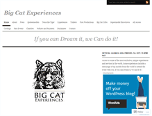 Tablet Screenshot of bigcatexperiences.wordpress.com