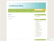 Tablet Screenshot of lcetlibrary.wordpress.com