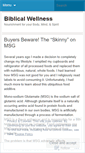Mobile Screenshot of biblicalwellness.wordpress.com