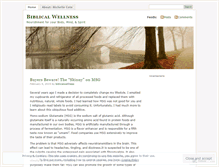 Tablet Screenshot of biblicalwellness.wordpress.com