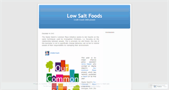 Desktop Screenshot of lowsaltfoods.wordpress.com