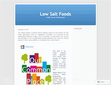 Tablet Screenshot of lowsaltfoods.wordpress.com