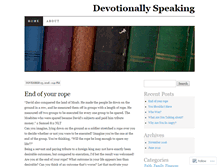 Tablet Screenshot of devotionallyspeaking.wordpress.com