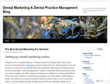 Tablet Screenshot of dentalmarketingblog.wordpress.com