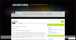 Desktop Screenshot of jesusreturns.wordpress.com