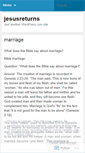 Mobile Screenshot of jesusreturns.wordpress.com