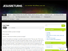 Tablet Screenshot of jesusreturns.wordpress.com
