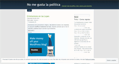 Desktop Screenshot of nomegustalapolitica.wordpress.com
