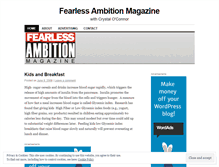 Tablet Screenshot of fearlessambition.wordpress.com