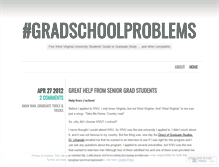 Tablet Screenshot of gradschoolproblems.wordpress.com
