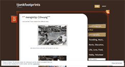 Desktop Screenshot of ijonkfootprints.wordpress.com