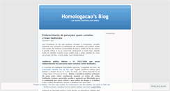 Desktop Screenshot of homologacao.wordpress.com
