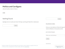 Tablet Screenshot of politicsandcardigans.wordpress.com