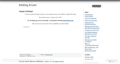 Desktop Screenshot of kickingalion.wordpress.com