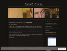 Tablet Screenshot of guysguide2beingaguy.wordpress.com