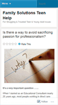 Mobile Screenshot of familysolutionsteenhelp.wordpress.com