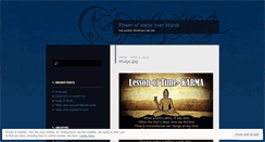 Desktop Screenshot of powerofwateroverwords.wordpress.com