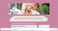 Desktop Screenshot of namethenecklace.wordpress.com