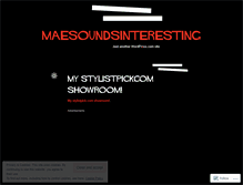 Tablet Screenshot of maesoundsinteresting.wordpress.com