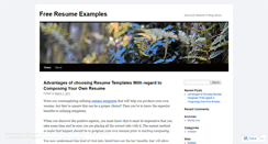 Desktop Screenshot of freeresumeexamples.wordpress.com