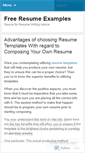 Mobile Screenshot of freeresumeexamples.wordpress.com