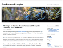 Tablet Screenshot of freeresumeexamples.wordpress.com