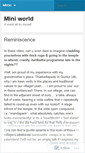 Mobile Screenshot of miniworld.wordpress.com