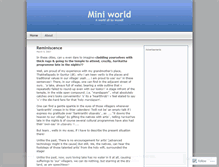 Tablet Screenshot of miniworld.wordpress.com