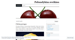 Desktop Screenshot of pabandykimsveikiau.wordpress.com