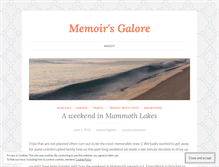 Tablet Screenshot of memoirsgalore.wordpress.com