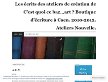 Tablet Screenshot of lesecritsdelatelier.wordpress.com