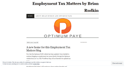 Desktop Screenshot of employmenttaxmattersbybrianrudkin.wordpress.com