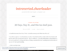 Tablet Screenshot of introvertedcheerleader.wordpress.com