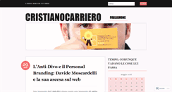 Desktop Screenshot of cristianocarriero.wordpress.com