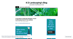 Desktop Screenshot of kdlandscaping.wordpress.com