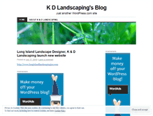 Tablet Screenshot of kdlandscaping.wordpress.com