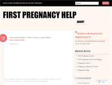 Tablet Screenshot of firstpregnancyhelp.wordpress.com