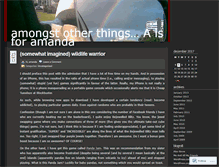 Tablet Screenshot of amongstotherthings.wordpress.com