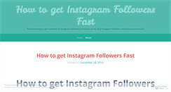 Desktop Screenshot of howtogetinstagramfollowersfast.wordpress.com